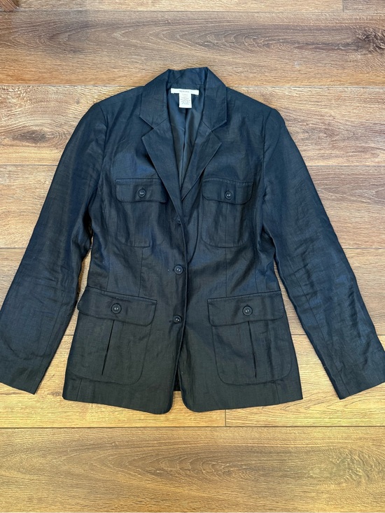 Merona Jackets & Blazers - Merona Black Women's Tailored Blazer Linen Blend size small
